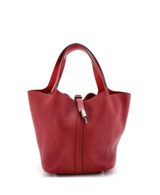 Mini Eclat Picotin Lock Clemence Leather Top Handle Bag