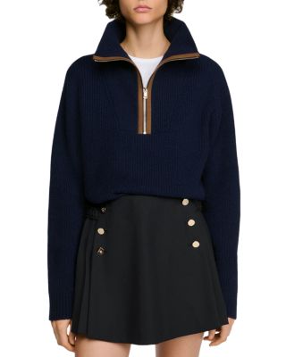 Mara Wool & Cashmere Half Zip Sweater