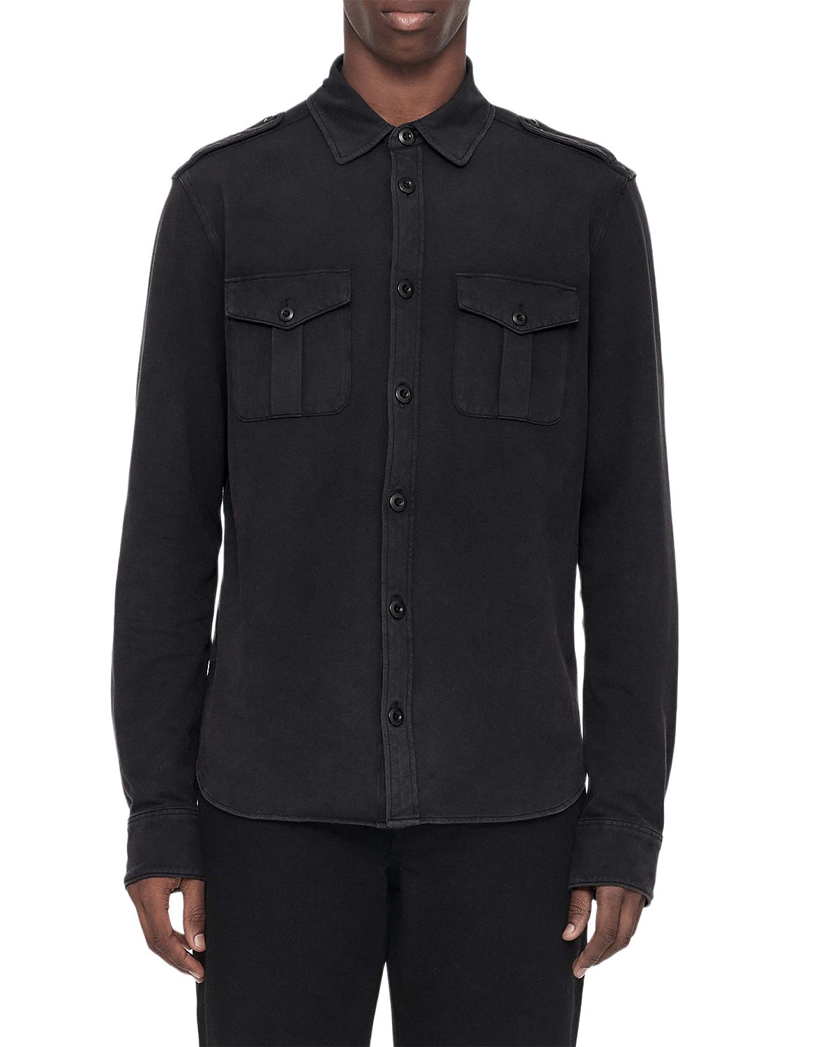 Allsaints Foley Cotton Blend Pocket Shirt