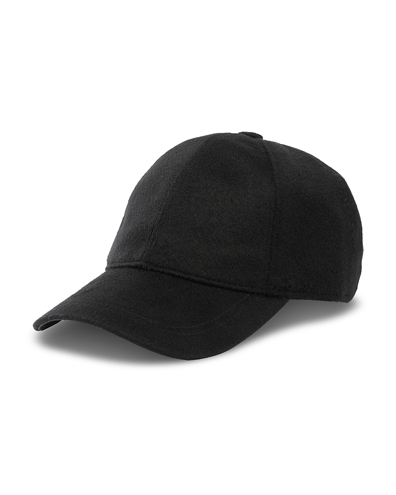 Vince Cashmere Baseball Hat In Black
