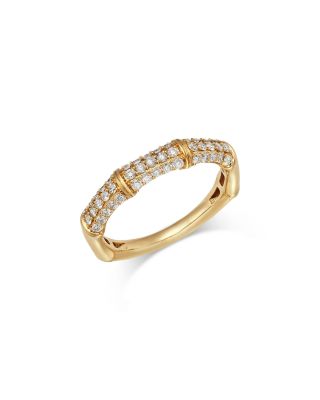 Diamond Pave Ring in 14K Yellow Gold, 0.50 tcw