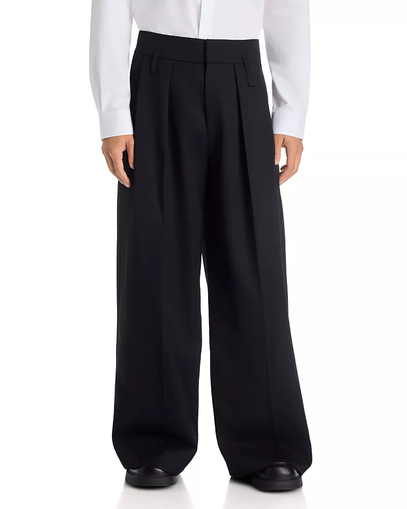 Simone Rocha Relaxed Wide Leg Pleated Pants