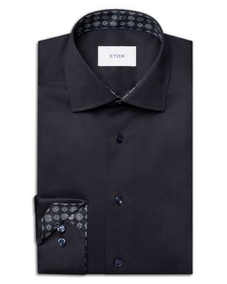 Cotton Contemporary Geo Detail Solid Shirt