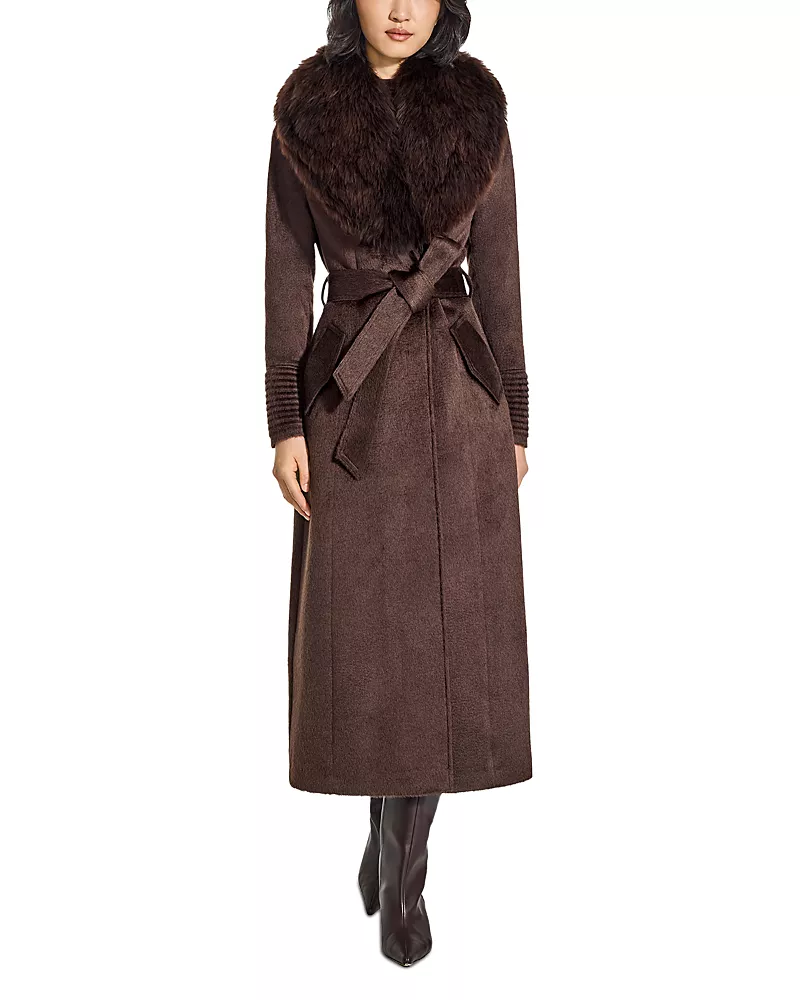 Sentaler Suri Alpaca Shearling & Wool Maxi Coat