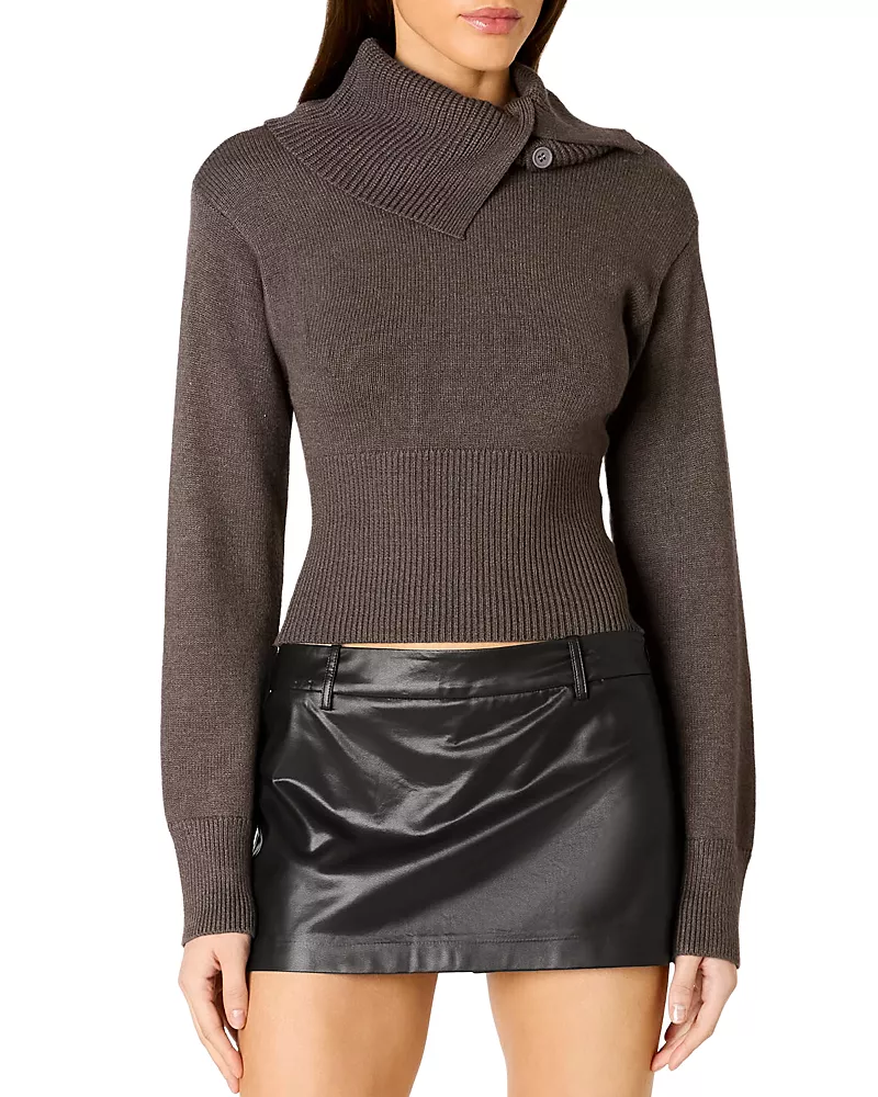 Nia Arden Split Turtleneck Sweater