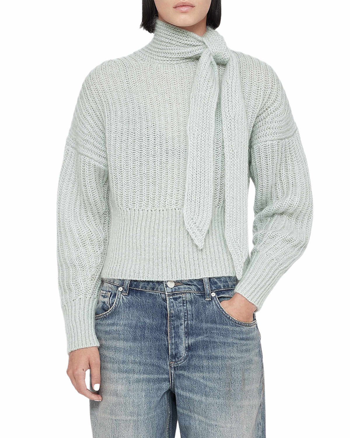 Allsaints Etty Tie Neck Sweater