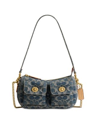 Waverly Denim & Leather Turnlock Crossbody