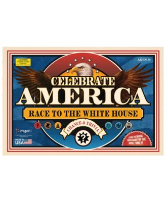  Celebrate America Race to the White House Board Game, Ages 8+