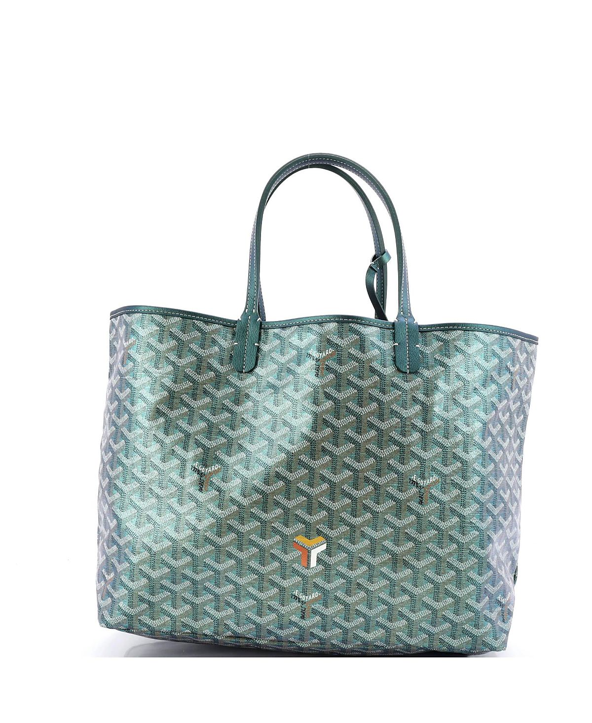 Pre-Owned Goyard Pm Saint Louis Tote Iridescent Coated Canvas
