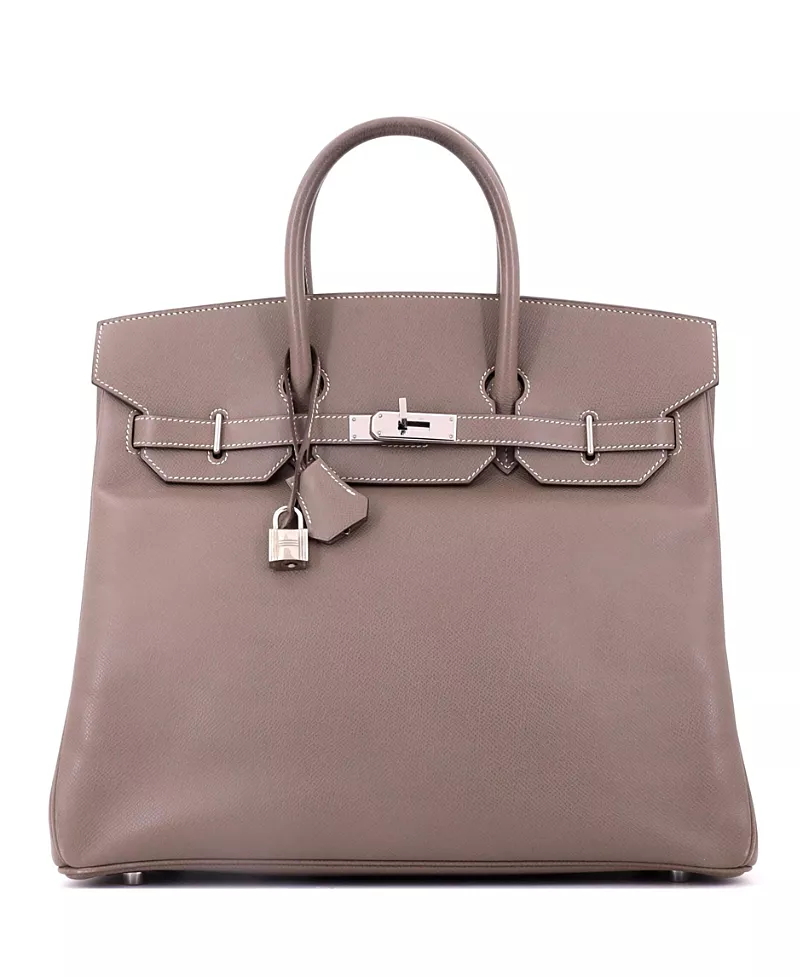 Pre-Owned HERMES Hac 36 Epsom Leather Top Handle Tote