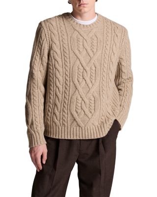 Mega Cable Wool Blend Crewneck Sweater