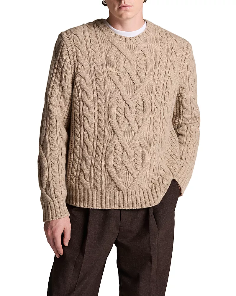 Vince Mega Cable Wool Blend Crewneck Sweater