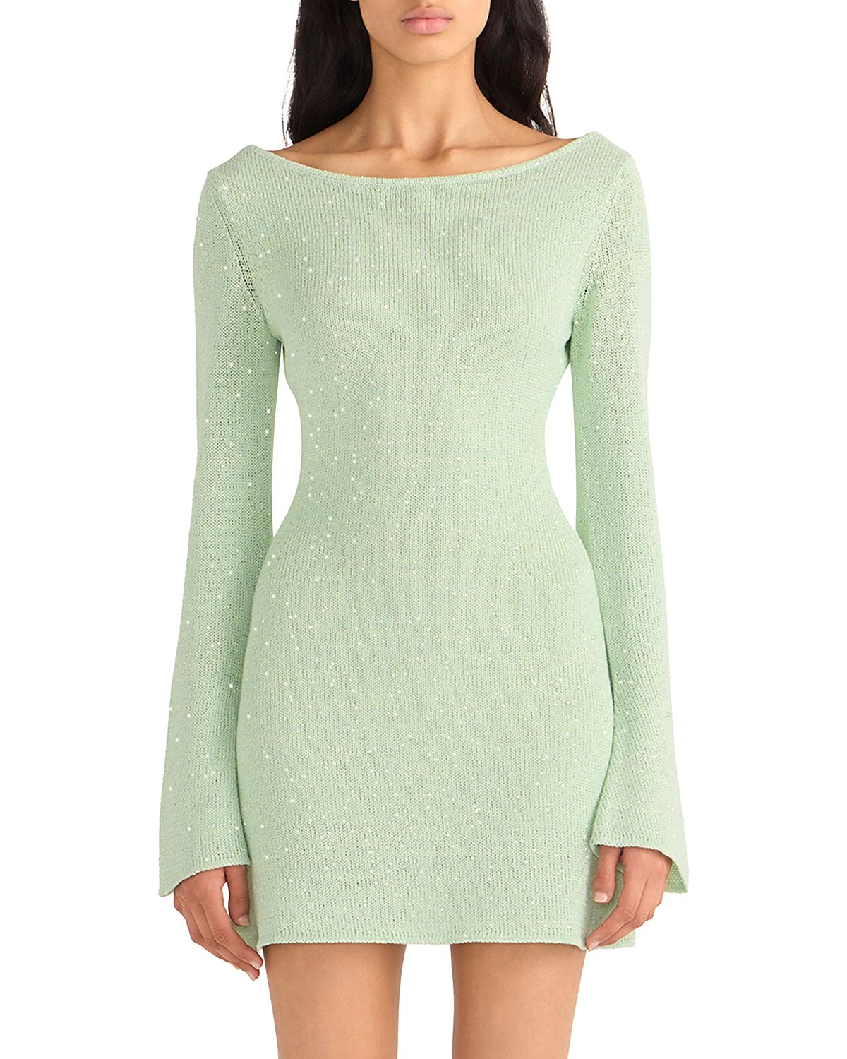 Asta Resort Maya Long Sleeve Sequin Mini Dress