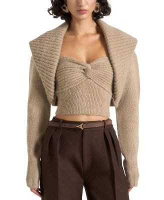 Emya 2-in-1 Knit Shrug with Twisted Bandeau Top
