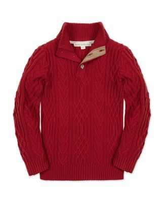 Boys' Organic Mock Neck Cable Sweater - Little Kid