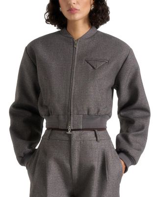 Monique Exaggerated Shoulder Bomber Jacket