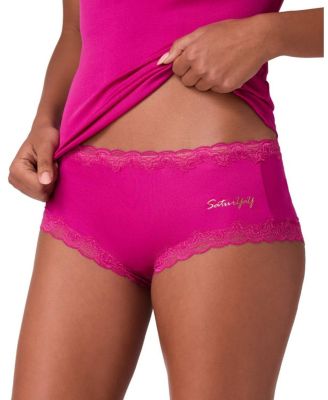  Women's Soft Silk Days of The Week Lace Trim Briefs