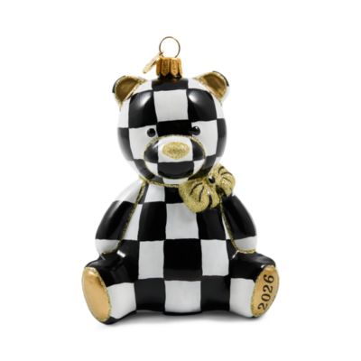 2026 Courtly Bear Glass Ornament