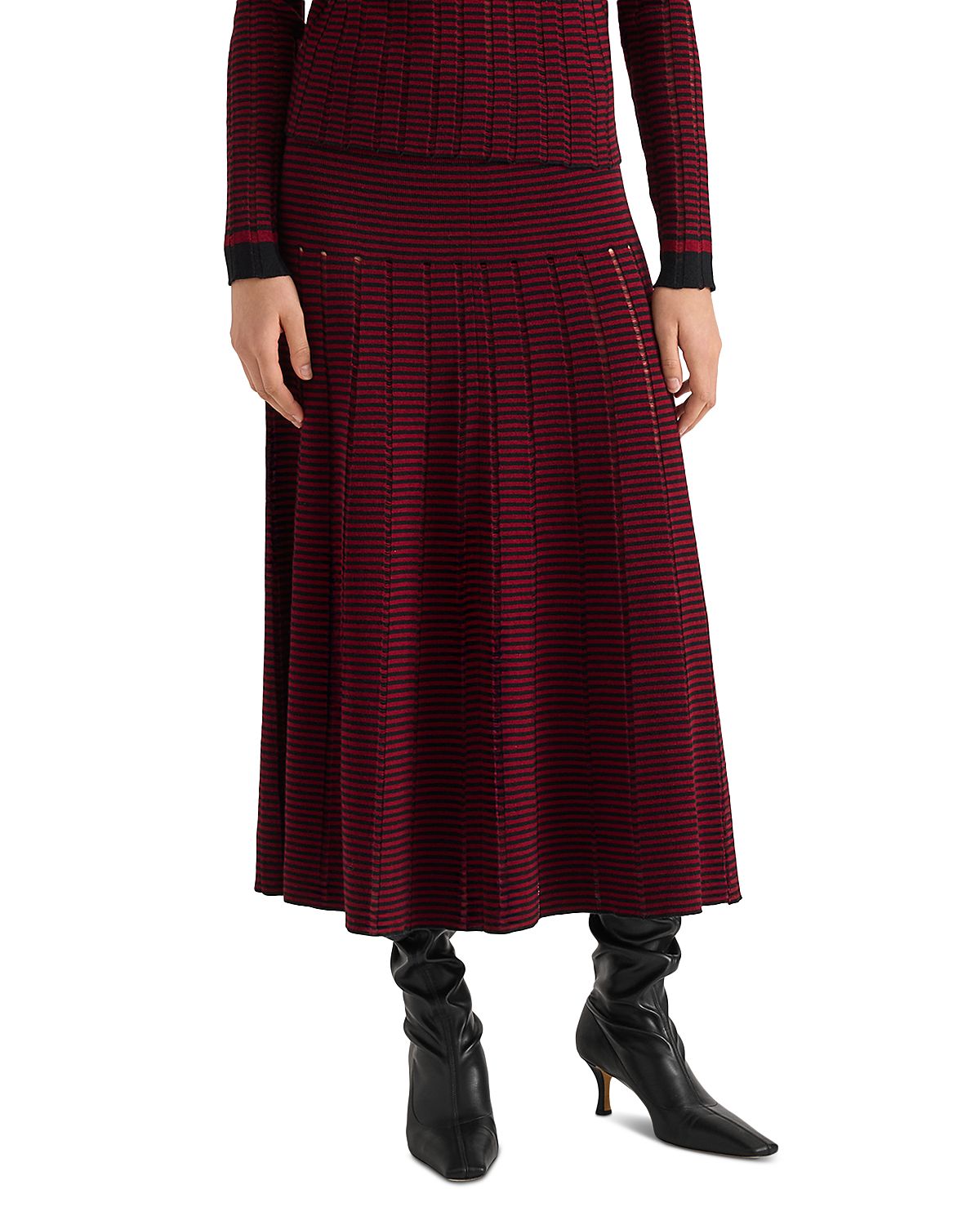Proenza Schouler White Label Phyllis Cotton & Merino Wool Midi Skirt