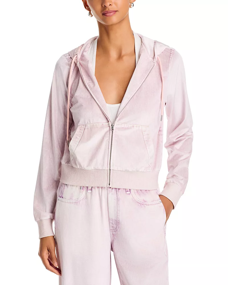 rag & bone rb Miramar Velvet Zip Hoodie