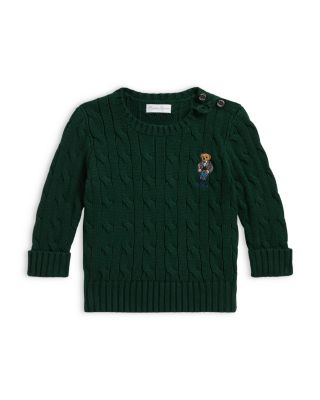 Boys' Polo Bear Cable Knit Cotton Sweater - Baby