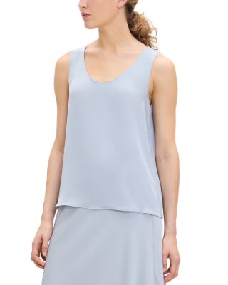 Silk Scoop Neck Shell