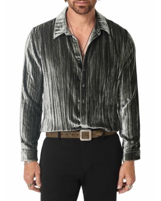 Batik Velvet Point Collar Shirt