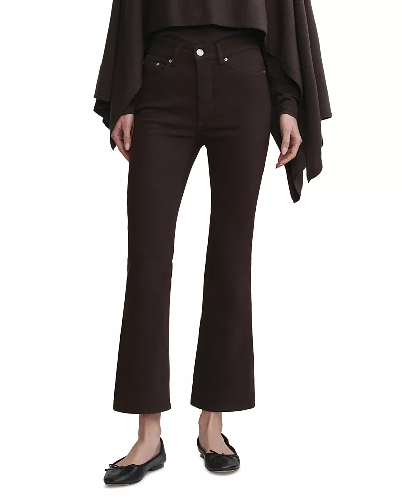 DL1961 Bridget Instasculpt High Rise Cropped Bootcut Jeans in Tobacco