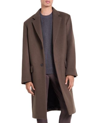 Plush Melton Wool Blend Tailored Coat
