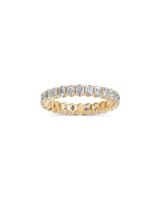 Diamond Oval Cut Eternity Ring in 14K Yellow Gold, 2.0 tcw