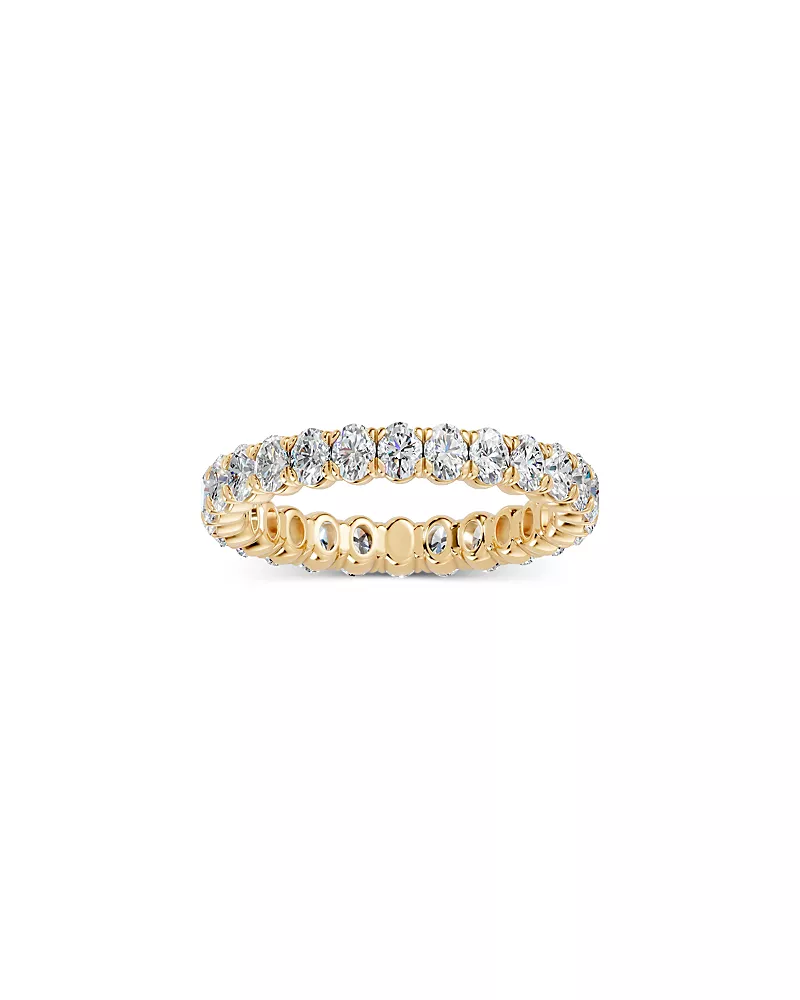 Bloomingdale's Fine Collection Diamond Oval Cut Eternity Ring in 14K Yellow Gold, 2.0 tcw