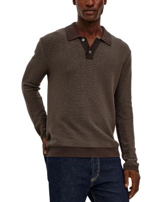 Fulton Cotton Long Sleeve Sweater Polo