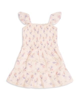 Girls' Nune Cotton Floral Tiered Mini Dress - Little Kid