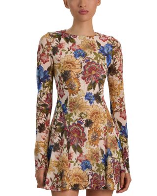 Delora Long Sleeve Flared Mini Dress