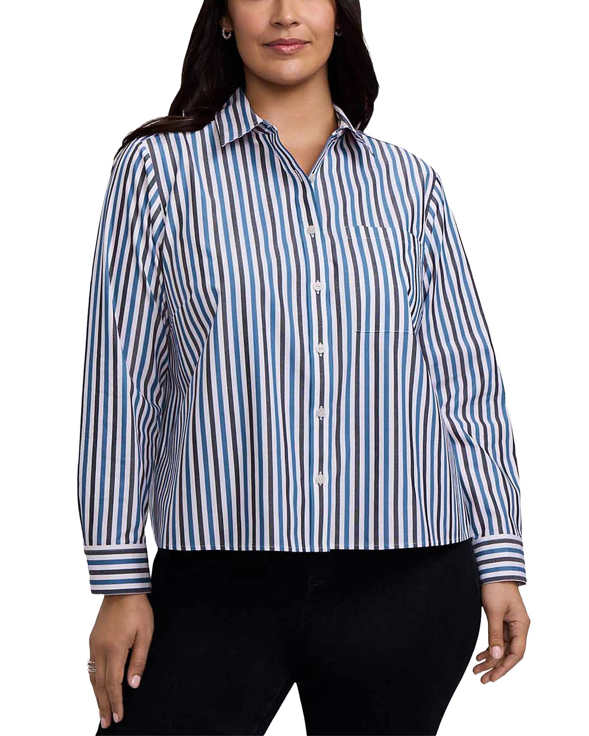 Foxcroft Plus Jodie Cotton Poplin Shirt
