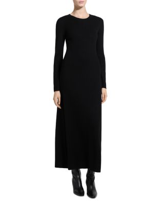 Regal Merino Wool Ribbed Maxi Sweater Dress