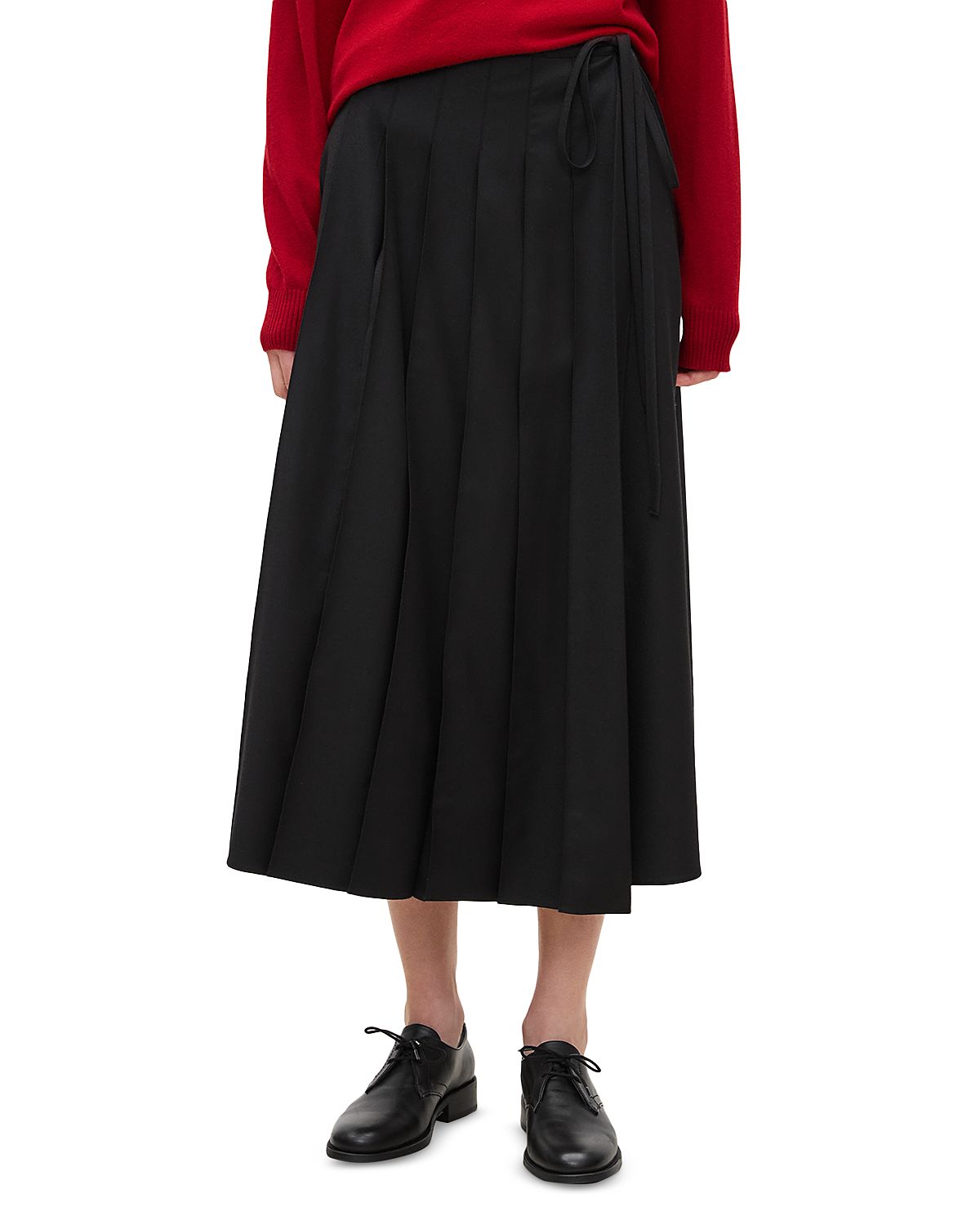 Theory Pleated Panel Wrap Skirt