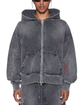 Ksubi Skool Halen Cotton Zip Graphic Hoodie