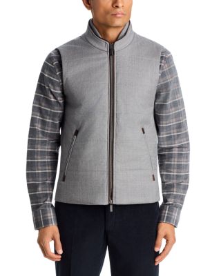 Wool Stretch Flannel Channel Quilt Vest