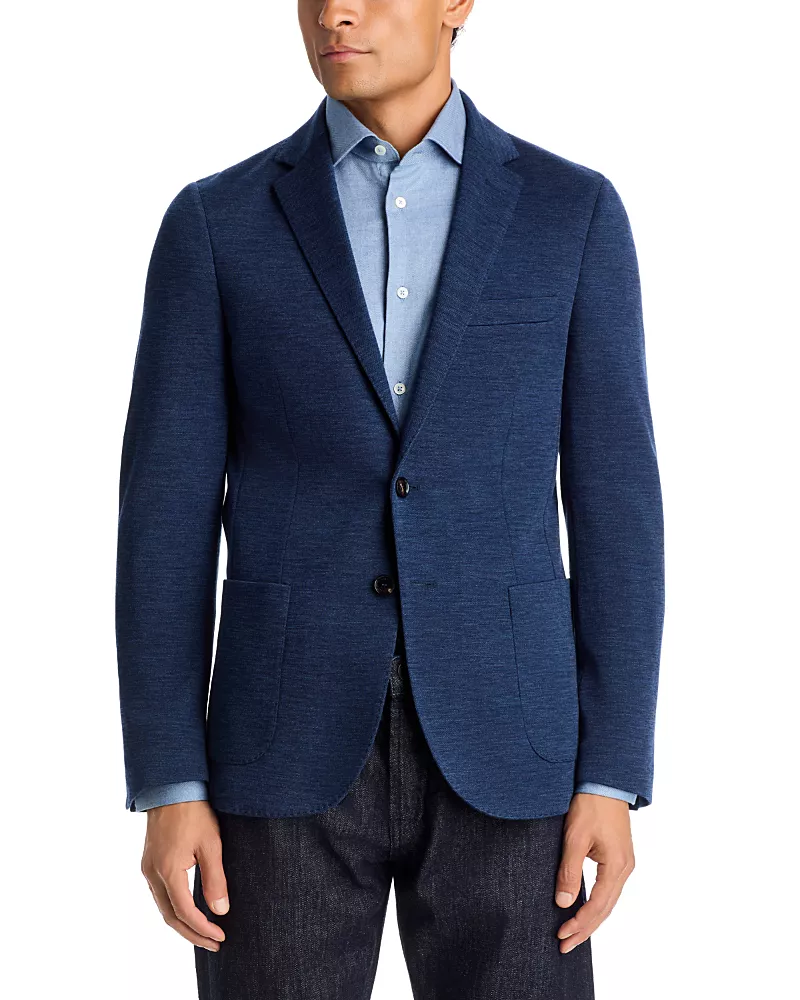 Maurizio Baldassari Loro Piana Fabric Wool Jersey Unstructured Slim Fit Sport Coat