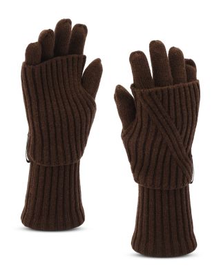 Allsaints Margo Wool Blend Ribbed Gloves