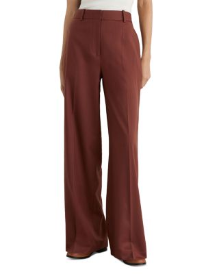 Solene Wool Blend Wide Leg Trousers