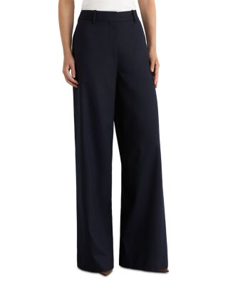 Reiss Solene Wool Blend Wide Leg Trousers