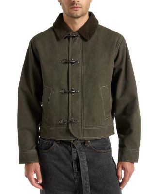 Nino Clasp Detail Contrast Stitch Gabardine Jacket