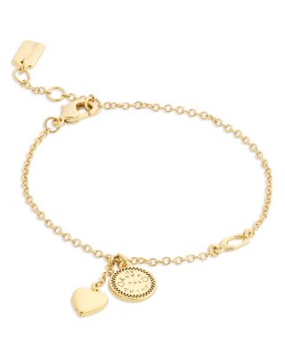 Heritage Signature Coin & Heart Charm Bracelet