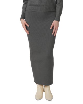 Straight Knit Maxi Skirt