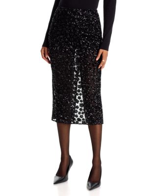 Sienna Sheer Sequin Midi Skirt
