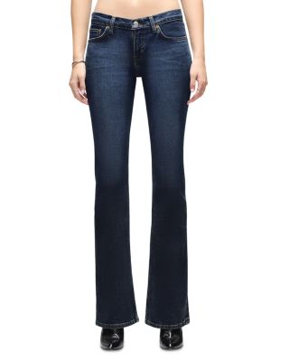 Low Rise Micro Bootcut Jeans in Barely Worn