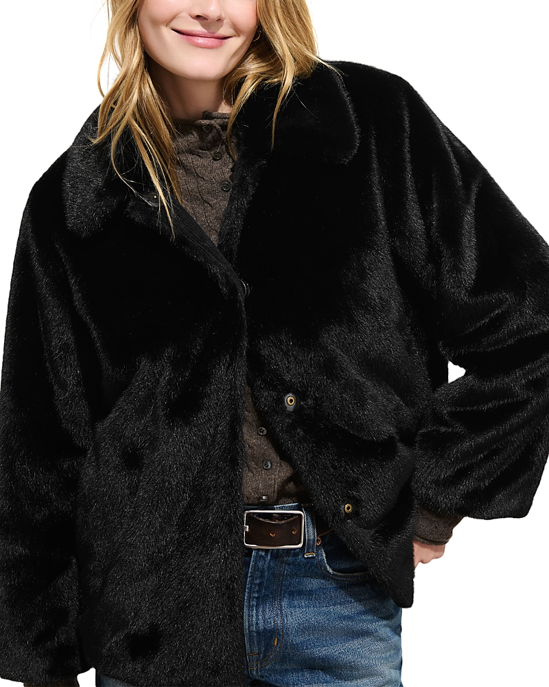 Alex Mill Duane St Faux Fur Jacket In Black