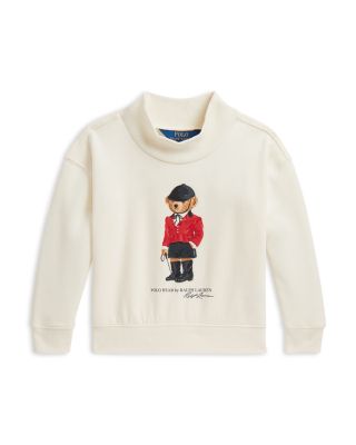 Girls' Polo Bear Fleece Boxy Sweatshirt - Little Kid